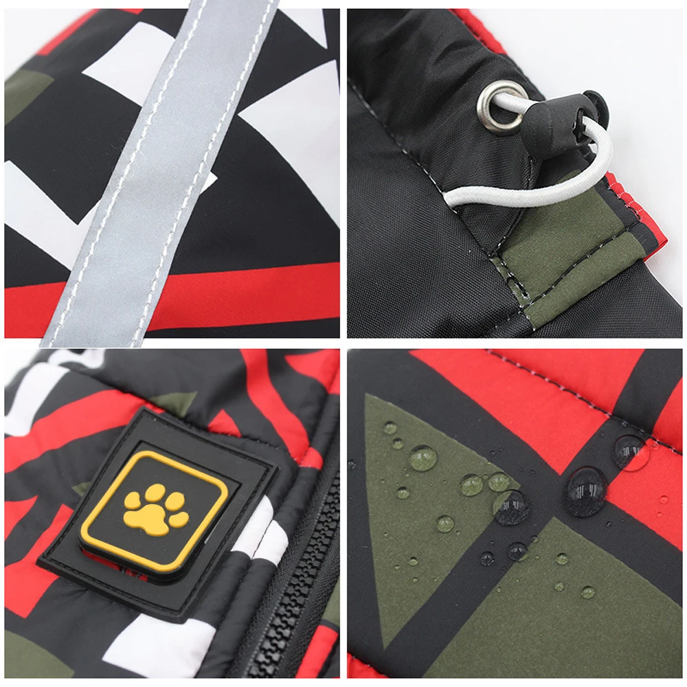 Winter Pet Clothes for Large Dogs Waterproof Small Dog Jackets Reflective Chihuahua Clothing Labrador Vest French Bulldog Coat