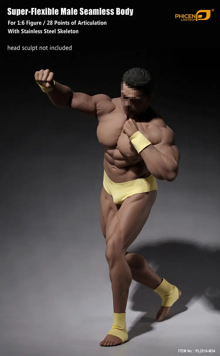 Wong Work 1/6 Phicen супер гибкий мужской мышечный бесшовный PL2016-M34 тела