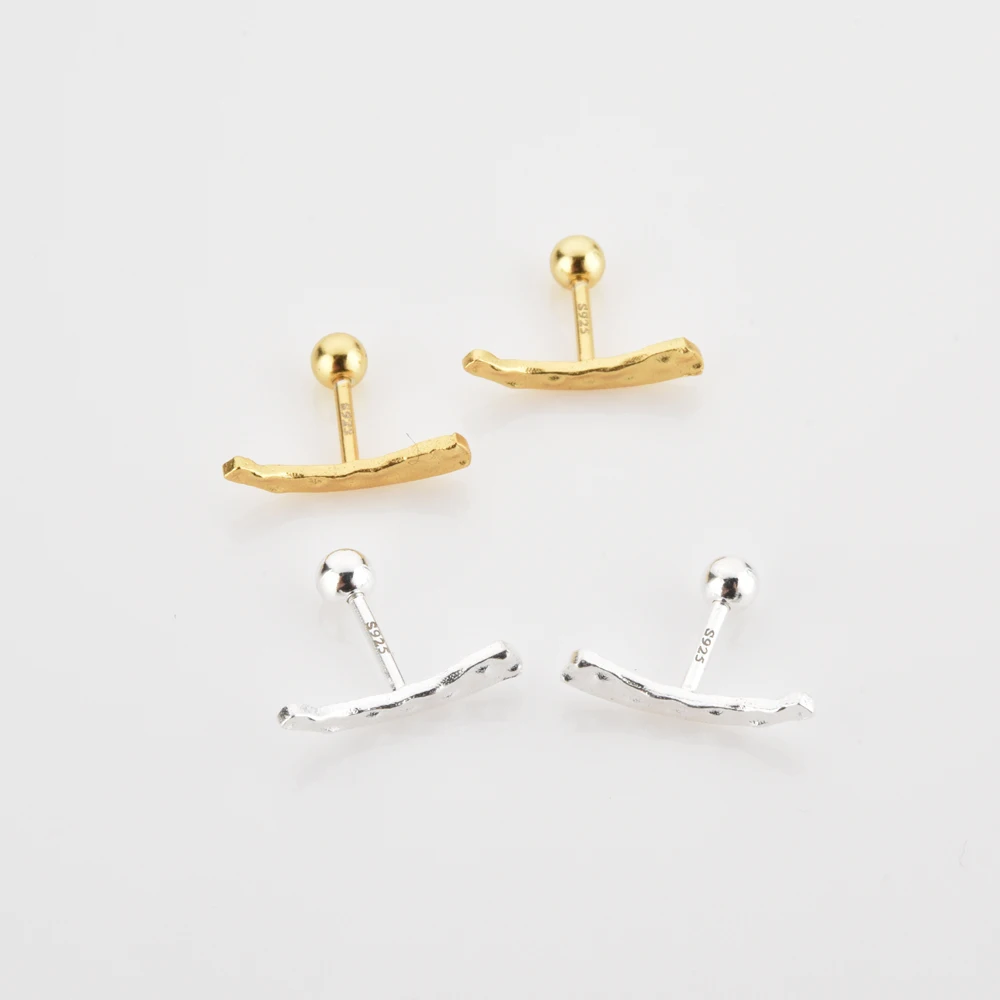 VIKI LYNN Orecchini A Foglia D'Acero In Argento Sterling 925 Placcato Oro 18k - Doppio Colore, Ipoallergenici, 2x1.1 Cm