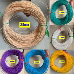 Tige de tissage en plastique en rotin PE, 2.5mm de diamètre, solide, rond, synthétique, pour la réparation de tricot, chaise, panier de Table, artisanat 
