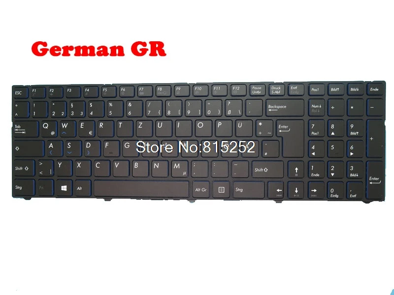 Клавиатура для ноутбука Pegatron D15S V150062SK1 GR 0KN0-1B4GE11 новый немецкий с рамкой |