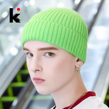 Юность тюбетейка шапка мужская зимняя женщин однотонные Цвет вязаные круглые шапки без полей для мальчиков и девочек уличная одежда в стиле шапка бинисезон осень вязаные теплые шапки зимние