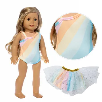 

Born New Baby Fit 18 inch 43cm Doll Clothes Doll Yellow Color Unicorn 3 piece suit dress suit Accessories For Baby Birthday Gift