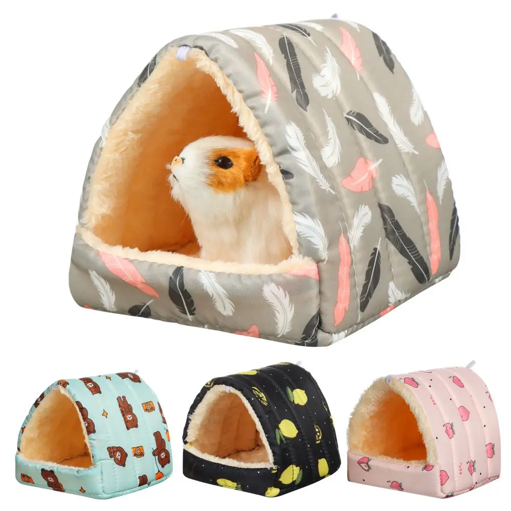 

Милое маленькое животное, спальная кровать, домик для хомяка, мини-домашнее животное, зимнее теплое гнездо, удобное гнездо морской свиньи