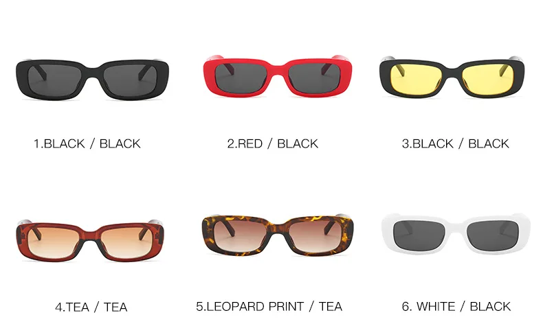 Classic Vintage Rectangle Sunglasses Women Brand Design Clear Blue Pink Green Lens Sun Glasses Female  Eyewear UV400_voghion.com
