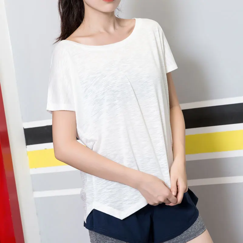 

New Short Sleeve Women's Large Size Sports and Leisure T-shirt Quick-drying Yoga Running Blouse Fitness Short Sleeve