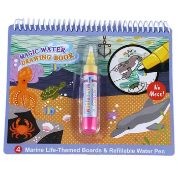 

COOLPLAY Magic Water Drawing Book Coloring Book Doodle with Magic Pen Painting Drawing Board For Kids Toys Toy Birthday Gift din