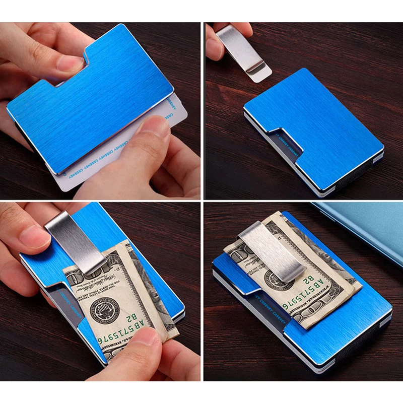 Кошелек с RFID блокировкой для мужчин и женщин модный тонкий бумажник из