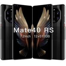 2021 New Smartpone Mate40 RS Global Version Smartphonr 16G512G Android10 Unlocked 6800mAh Snapdragon 888 Face ID Mobile Phone7.2