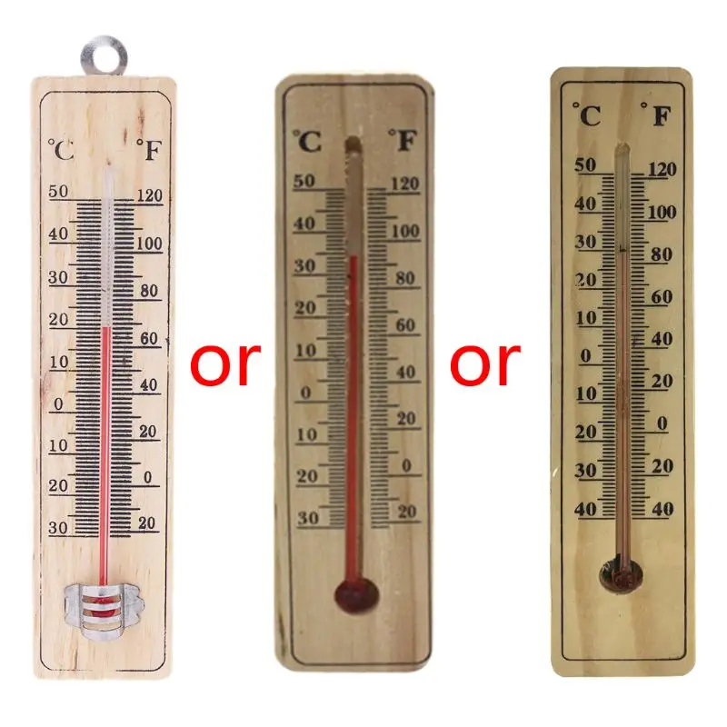 Wood Wall Hang Thermometer Indoor Outdoor Logger Meter Garden House Garage  Garden Breeding Temperature Controller - AliExpress