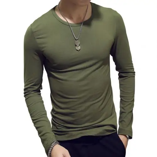 Men T Shirt Long leeve Cotton Spring 