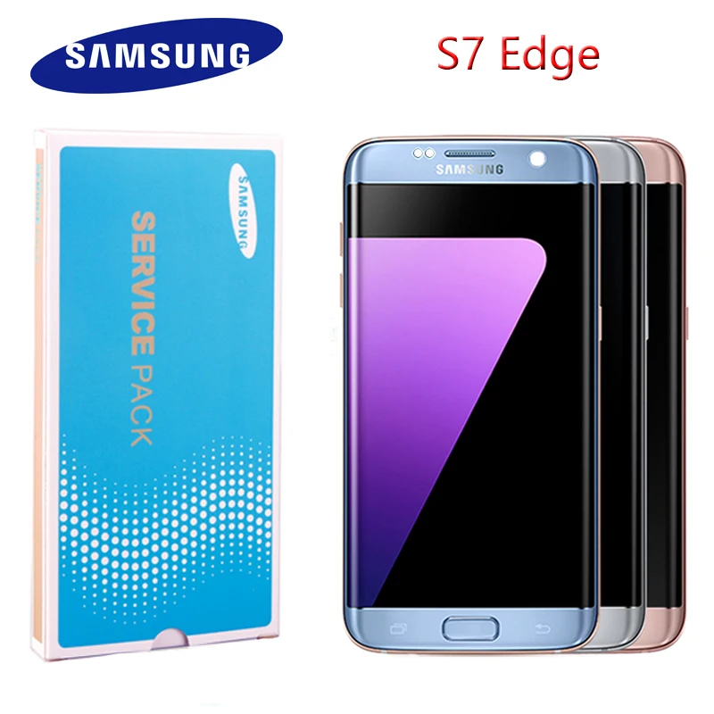 ЖК дисплей SUPER AMOLED с рамкой для SAMSUNG Galaxy s7 edge G935 G935F дигитайзером и сенсорным