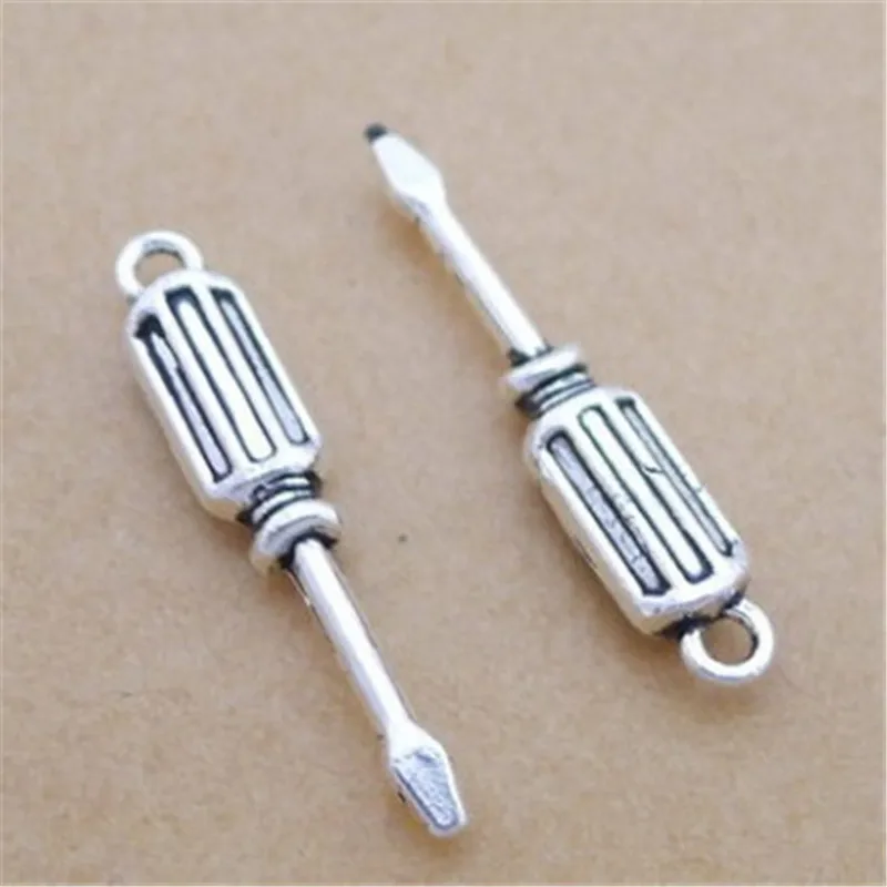 

100Pcs/lot Screwdriver Charms 6*31MM Tool Charms for Jewelry Making