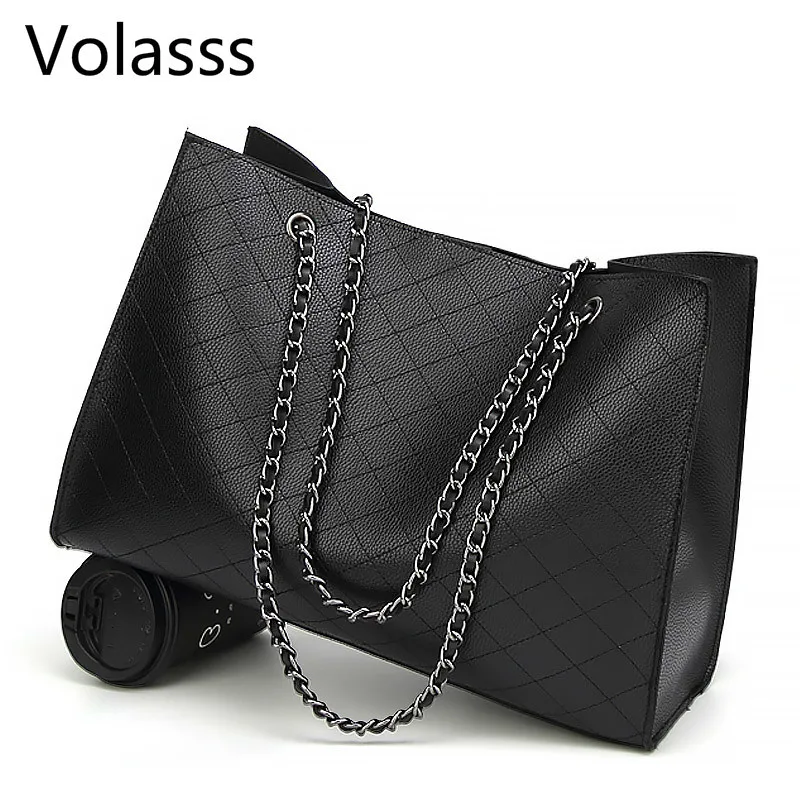 

Bags For Women 2019 Luxury Handbags Women Bags Designer Big Tote Hand Woman Bag Chain PU Leather Handbag Set Bolsa Feminina Sac