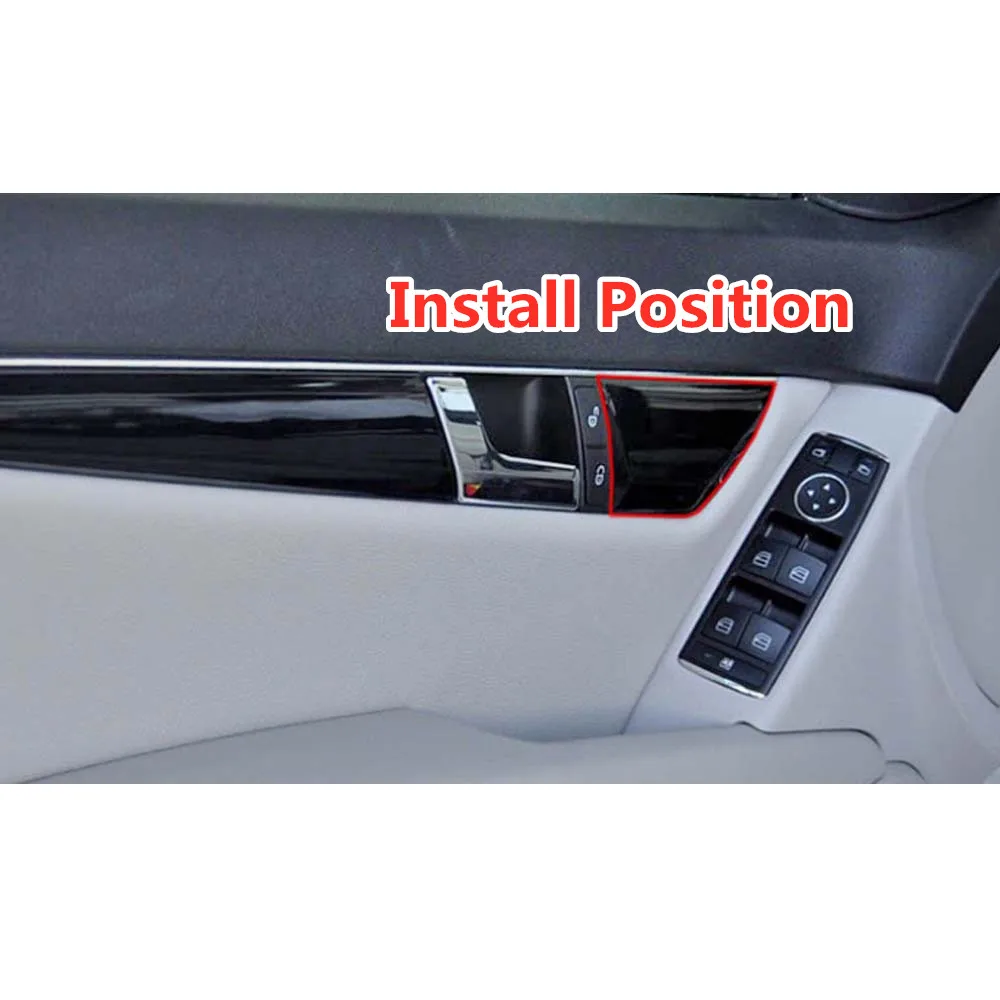 Для Mercedes Benz C Class W204 2007-2013 двери автомобиля внутренняя панель украшения наклейки для автомобиля Настоящее углеродное волокно
