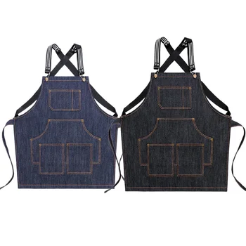 

Cook Apron Barista Bartender Chef Hairdressing Apron Catering Uniform Work Wear Anti-Dirty Overalls