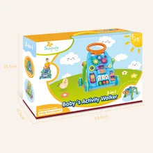 Тележка для ходунков, многофункциональная, анти-падающая, детская настольная тележка для обучения, игрушка