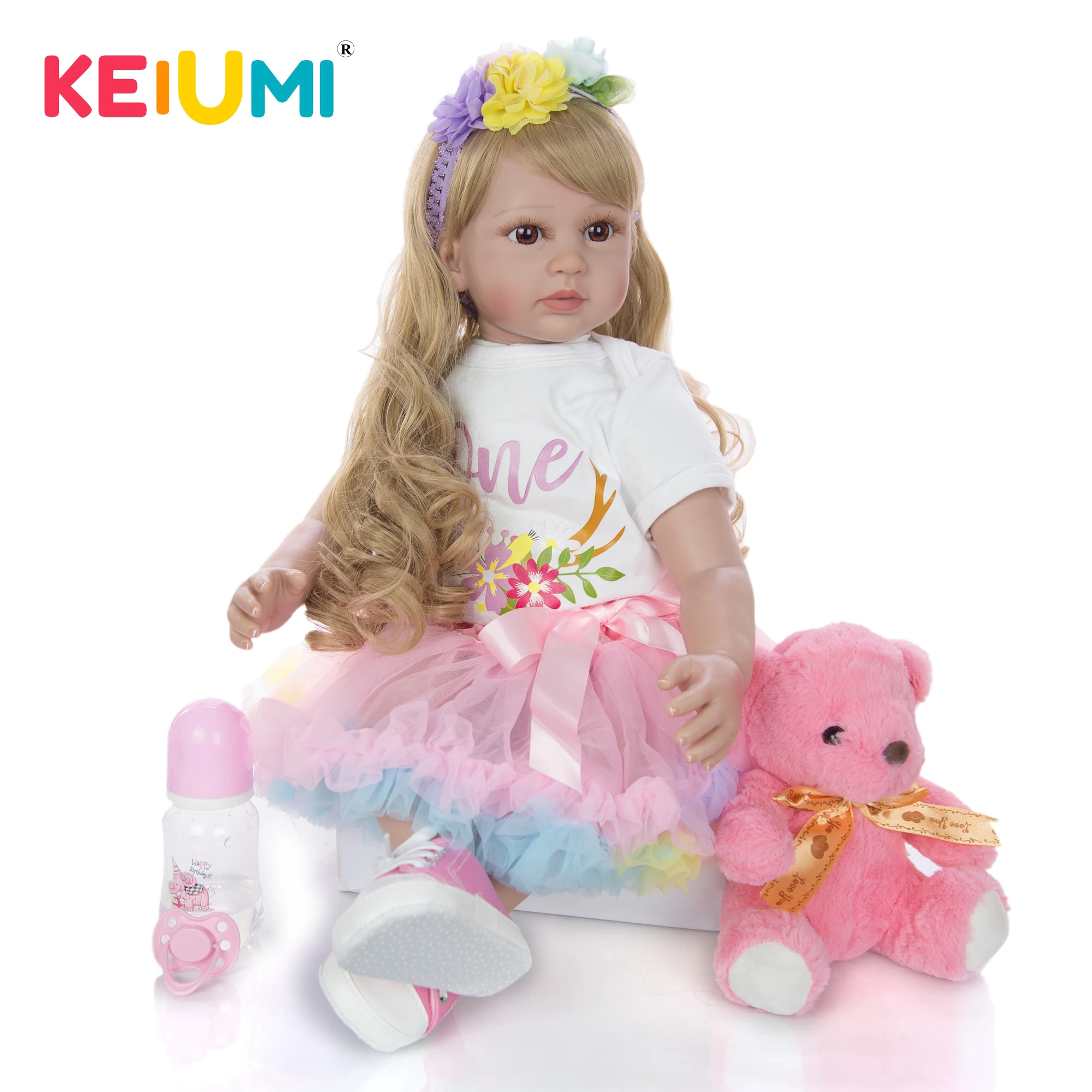 Новое поступление Реалистичная кукла реборн KEIUMI младенец длиной 60 см золотые