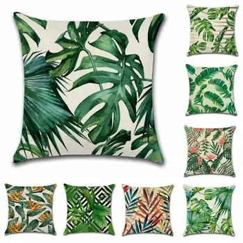 

Tropical Plants Palm Leaf Green Leaves Monstera Cushion Covers