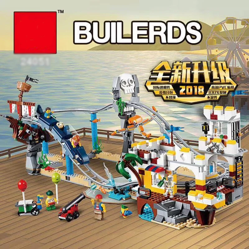 Новинка LP 24051 creaters Ideas Builerds 3 в 1 пиратские американские Горки 3 в 1 Creator 31084 строительные развивающие игрушки рождественские подарки
