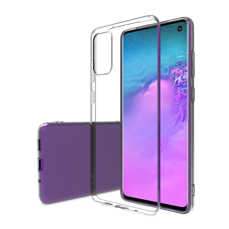 Прозрачный тонкий мягкий резиновый чехол из ТПУ для Samsung Galaxy S20 Ultra S8 S9 S10 Plus Note 10 8 9