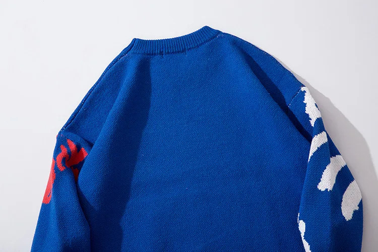 Icpunds Kinttwear Kintted хип-хоп пуловер свитер для мужчин Уличная Хлопок Harajuku мужские s пуловеры 2019 зима осень принт