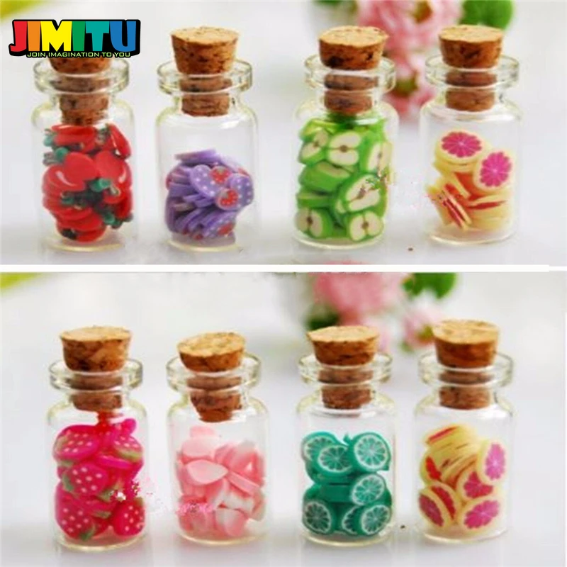 JIMITU 4 шт./компл. DIY Различные Мини Фруктовый чай бутылочки консервы кукольный домик миниатюра игрушка кукла Еда Кухня аксессуары украшения