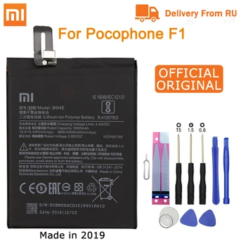 

Xiao Mi Original Phone Battery BM4E for Xiaomi Mi Pocophone Poco F1 3900mAh Replacement Batteries Free Tools