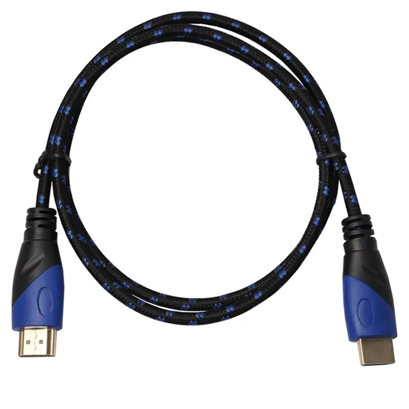 gold-plated hdmi cable HD video cable audio cable hdmi cable dual-color mode red and black network blue black