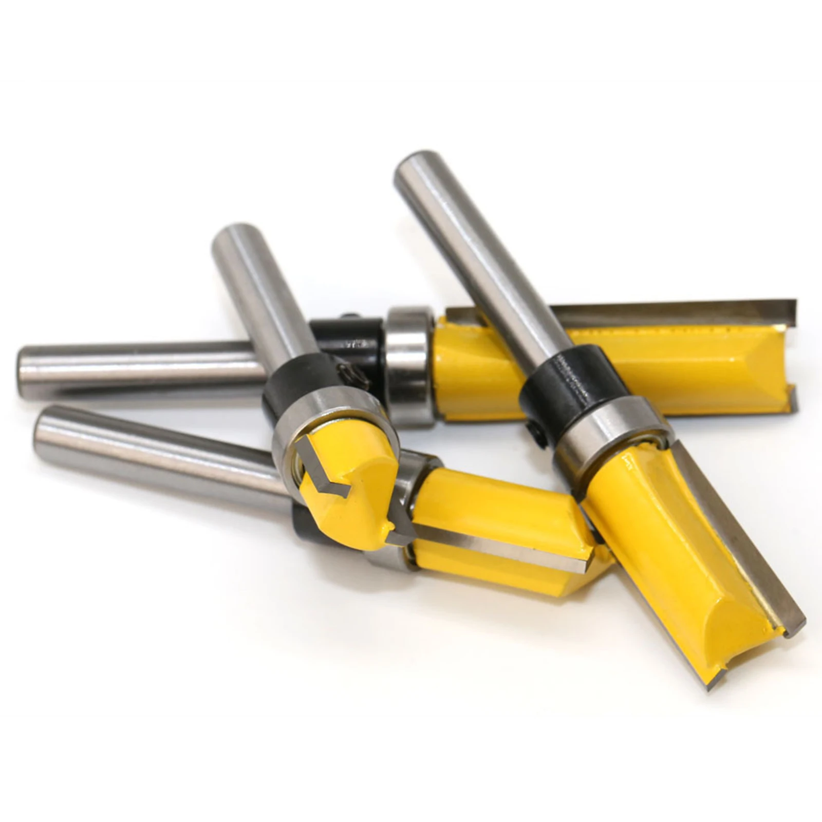 

1/4 Shank Flush Trim Template Router Bit Carbide CNC End Mill Woodworking Straight Trimming Milling Cutter