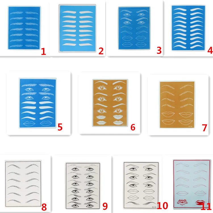 

1pc Silicone Tattoo Practice Skin Artificial Eyebrow Lip Eye Fake Skin for New Learner Permanent Makeup Training Tattoo Supplies