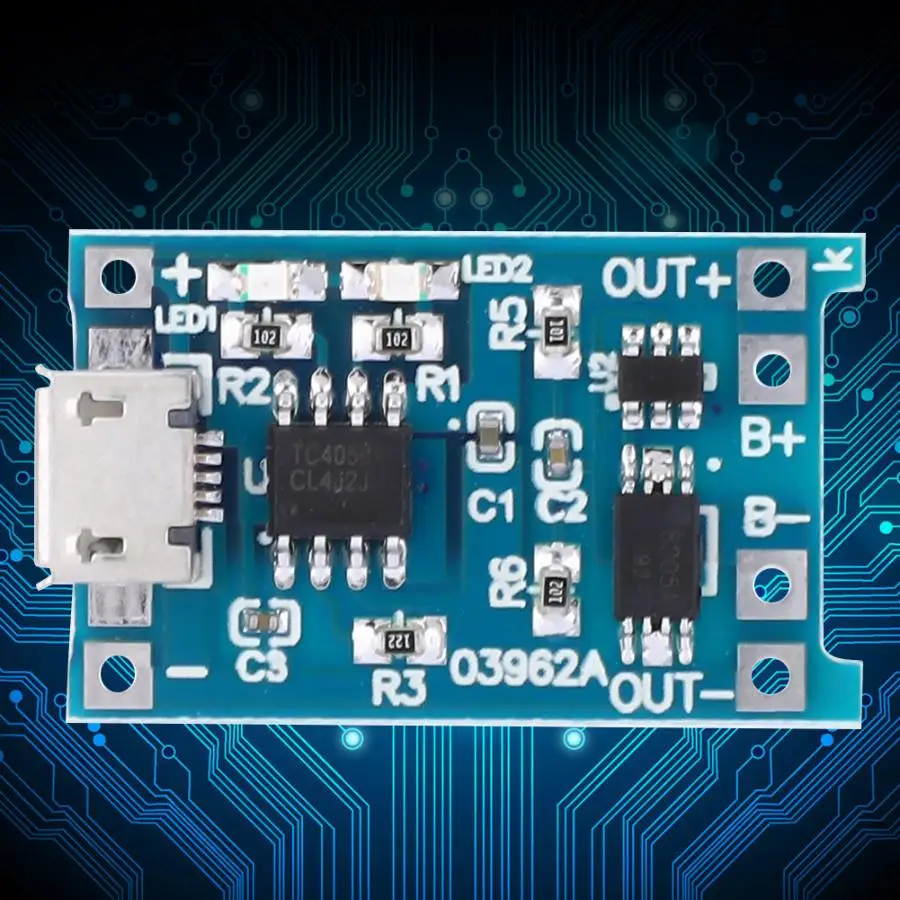 Модуль зарядного устройства 2 в 1 10 шт. 5 В А Micro USB 18650 литиевая Липо батарея модуль