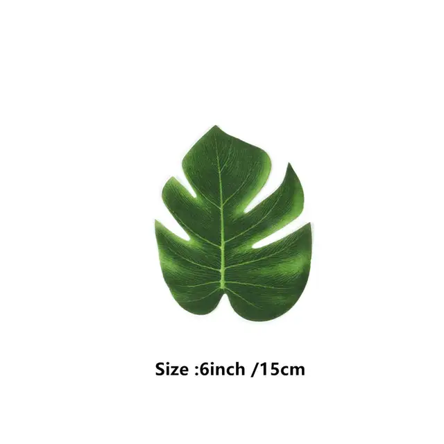 12pcs Artificial Tropical Palm Leaves Hawaiian Party Fake Silk Leaf Luau Party Summer Theme Party Decorations Home Table Decor 12pcs S leaves