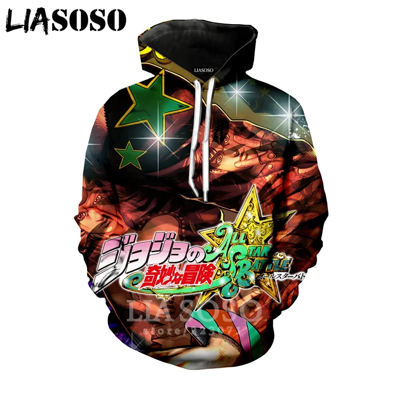 13 LIASOSO для мужчин и женщин Джонатан Joestar Толстовка 3D принт аниме JoJo причудливая приключенческая Толстовка Повседневный Топ пуловер с круглым вырезом A317-18 - Цвет: 13