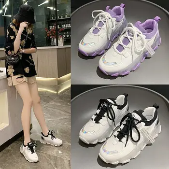 

2020 Spring and Autumn new women's shoes Korean style trendy versatile soft bottom mesh breathable leisure sports shoes for