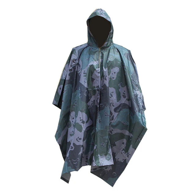 raincoat1 Мужской дождевик водонепроницаемый дождевик мужской военный анти-просачивающийся Камуфляжный дождевик женский солнцезащитный плащ пончо мотоциклетное пончо - Цвет: raincoat1