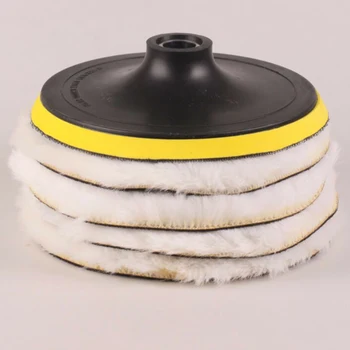 

Marble Polishing Pads Furniture White Wool Buffing Waxing 7 Inch Detailing