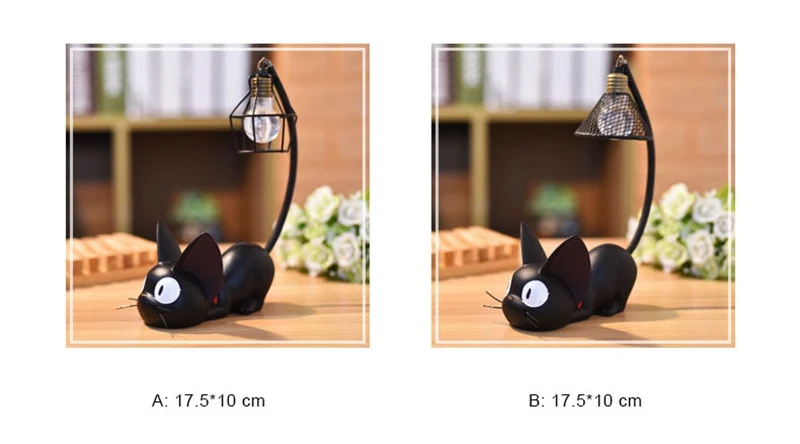 LED Night Light Creative Resin Cat Animal Night Light Ornaments Home Decoration Gift Small Cat Night Lamp  (3)