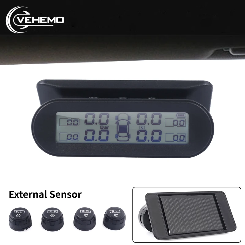 Система контроля давления в шинах TPMS на солнечной батарее портативный