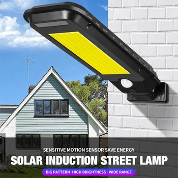 

40/60/100/210 LEDs Solar Street Lights Outdoor Light Security Lamp Motion Sensor Waterproof Multifunction Wall Lamp