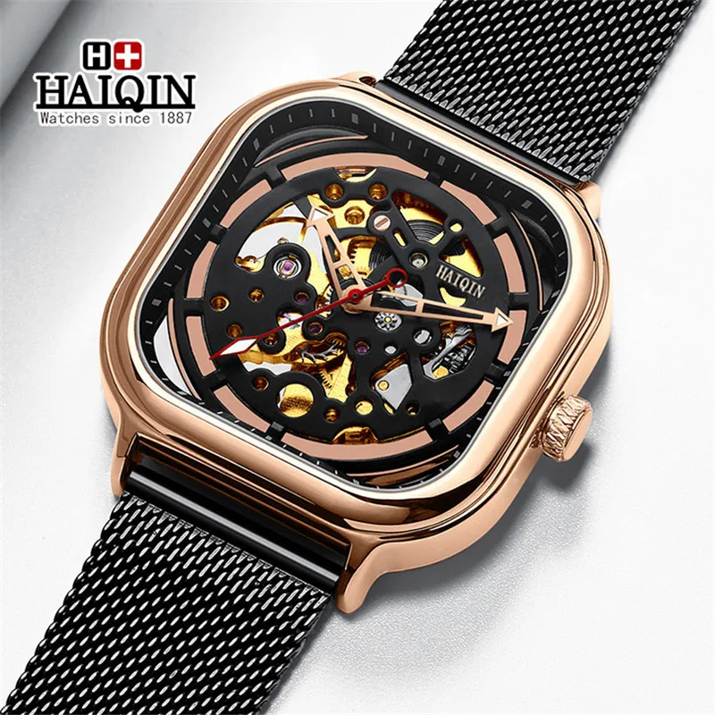 

HAIQIN 2019 New Mens Watches Top Brand Luxury Automatic Mechanical Watch Men Fashion Casual Waterproof Clock Relogio Masculino