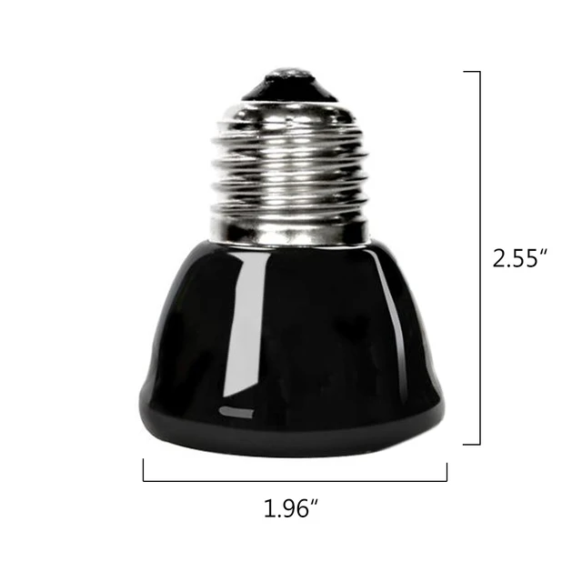 220V Far Infrared Heating Lamp Black Ceramic Emitter Light E27 Pet Warmer Bulb Brooder Chickens Tortoise Lizard Reptile Light 3