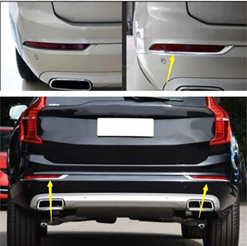 Для Volvo XC90 Автомобильная Передняя и задняя противотуманная фара, противотуманный светильник, накладка, наклейка, авто аксессуары, АБС ХРОМ
