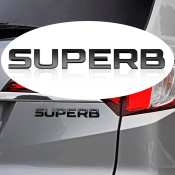 

Black Car Trunk Sticker SUPERB Logo For SKODA SUPERB SCALA YETI FABIA KODIAQ KAMIQ RAPID OCTAVIA SKODA 4X4 Displacement Sticker