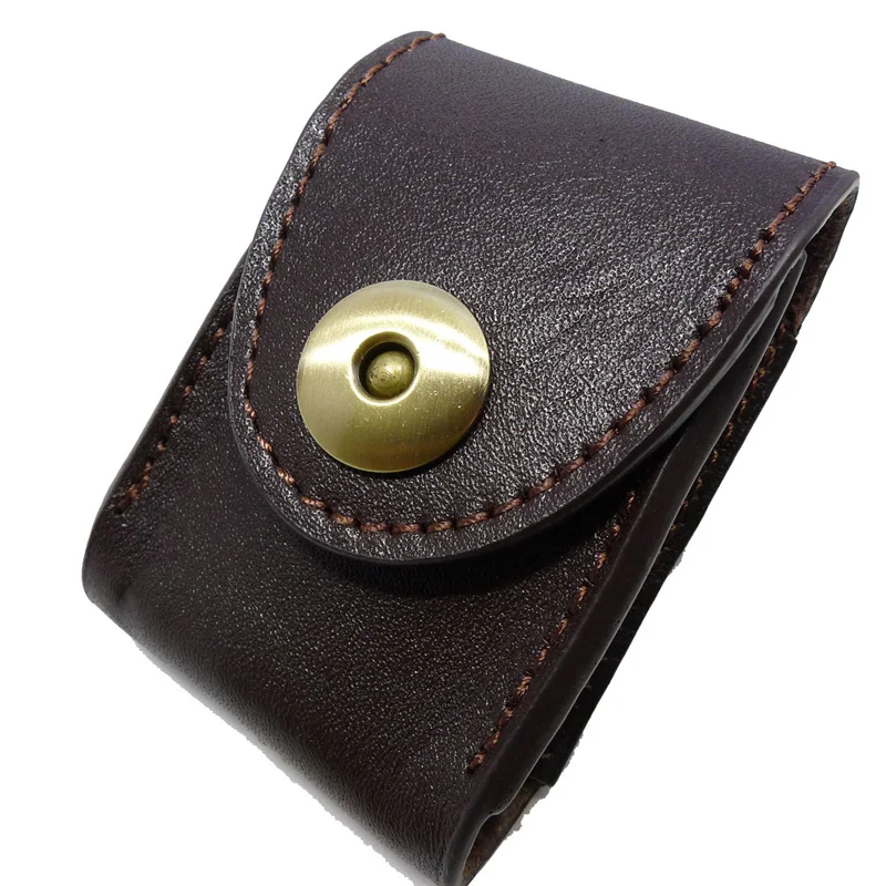 

Genuine Leather Zippo Case on Belt Zippo Light Pouch Zippo Waist Bag Cowhide Zippo Waist Pack Men Women BD-ZP