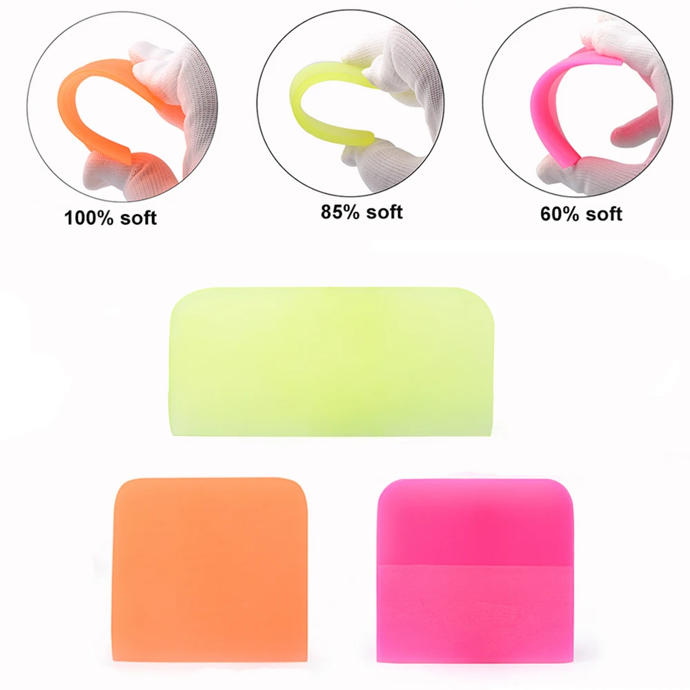 

EHDIS Soft PPF Vinyl Car Wrapping Scraper Carbon Fiber Film Install Wrap Squeegee Glass Auto Cleaning Tool Window Tinting Tool