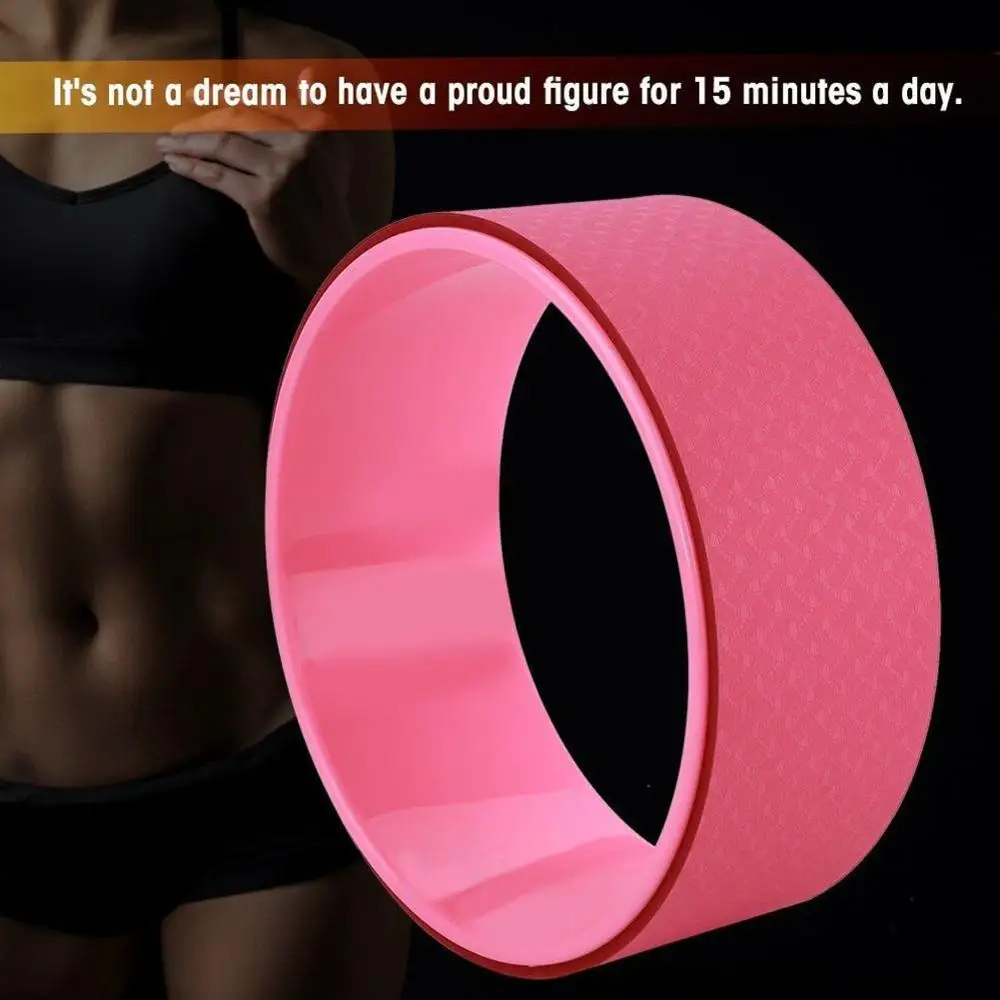 Yoga Stretch Roller Wheel Abdominal Exerciser Indoor Fitness Equipment US SHIP Pilates Circle Yoga Fitness Yoga Training Wheel