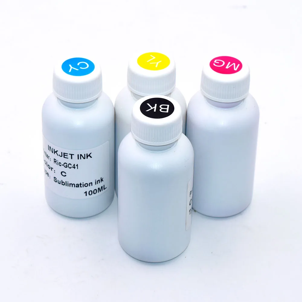 Inchiostro A Sublimazione A 4 Colori * 100Ml Per Stampante Ricoh Saw Grass Sg500 Sg1000