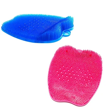 

Shower Foot Scrubber with Non Slip Suction Cups - Massager Mat Foot Cleaner with Soft & Firm Bristles - Best for Cleaning Feet a