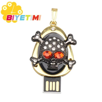 

Biyetimi 2020 Usb Flash Drive Real Capacity High Speed Fashion Skull Metal 8G16G32G Memory Usb Stick Pen Drive Pendrive For PC